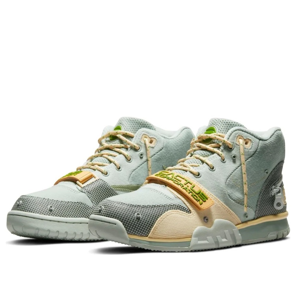 Nike x Travis Scott Air Trainer 1 SP 'Grey Haze Olive Aura Canvas